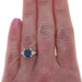 Platinum Sapphire Diamond Ring - 900 Oval 2.55ctw GIA