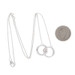 White Gold Diamond Intertwined Circles Necklace 17 3/4" - 10k Round .50ctw Love