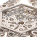 White Gold Diamond Necklace 16" - 14k Round .95ctw Geometric Floral