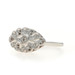 White Gold Diamond Vintage Floral Cluster Ring - 10k Single Cut