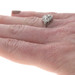 White Gold Diamond Vintage Floral Cluster Ring - 10k Single Cut