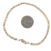 Yellow Gold Contoured Ribbon Link Bracelet 7 1/4" - 14k
