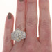 Yellow Gold Diamond Cluster Cocktail Halo Ring - 10k Round & Baguette 2.00ctw