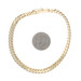 Yellow Gold Diamond Cut Curb Chain Bracelet 7 1/4" - 14k Unisex