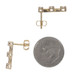 Yellow Gold Diamond Graduated Three-Stone Journey Drop Earrings 14k Rd .40ctw