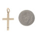 Yellow Gold Etched Cross Pendant Necklace - 9k Faith