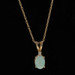 Yellow Gold Opal Diamond Necklace 18 3/4" - 14k Oval Cabochon .48ctw
