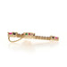 Yellow Gold Ruby Emerald Sapphire Cross Pendant - 14k Round .97ctw Faith