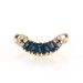 Yellow Gold Sapphire Diamond Curved Contour Enhancer Band 14k 1.06ctw Guard Ring