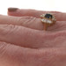 Yellow Gold Sapphire Diamond Halo Ring - 14k Oval 1.65ctw