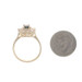Yellow Gold Sapphire Diamond Halo Ring - 14k Oval 1.65ctw