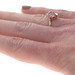 Yellow Gold Simulated Ruby Solitaire Bypass Ring - 10k Rectangular 1.60ct