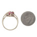 Yellow Gold Simulated Ruby Solitaire Bypass Ring - 10k Rectangular 1.60ct