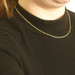Yellow Gold Twisted Foxtail Chain Necklace 17 3/4" - 18k