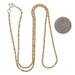 Yellow Gold Twisted Foxtail Chain Necklace 17 3/4" - 18k