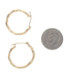 Yellow Gold Ribbon Twist Earrings - 14k Pierced
