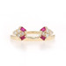 Yellow Gold Ruby Diamond Enhancer Wedding Band - 14k Baguette .62ctw Guard Ring