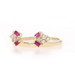 Yellow Gold Ruby Diamond Enhancer Wedding Band - 14k Baguette .62ctw Guard Ring