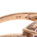 Rose Gold Amethyst Diamond Hidden Halo Ring - 10k Pear Checkerboard 3.84ctw