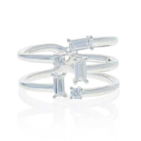 Pandora Shards of Sparkle Ring 925 Open Ice Cube NEW