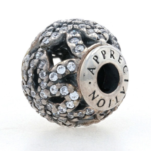 NEW Authentic Pandora Essence Appreciation Charm Sterling Silver Clear  796054CZ