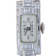 Longines Diamond Vintage Ladies Wristwatch - Platinum 6.50ctw One Year Warranty