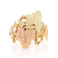 Yellow Gold Black Hills Gold Statement Ring - 10k Grapevine