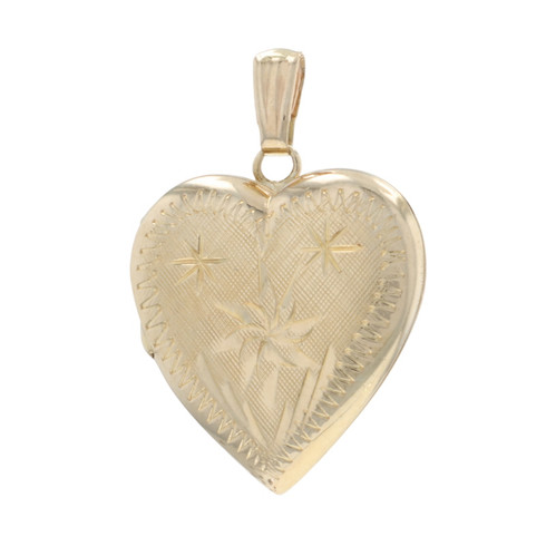 Yellow Gold Heart Locket Pendant 14k Love Two Frames - Wilson Brothers ...