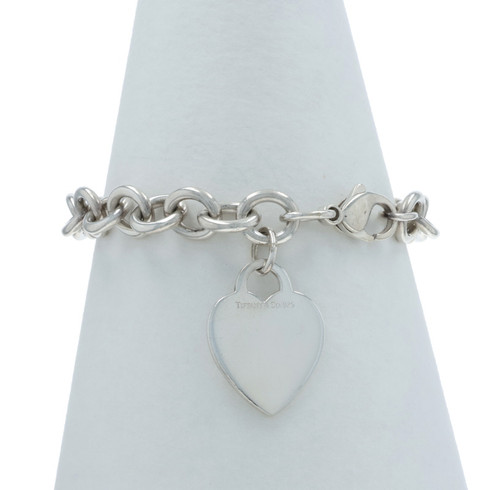 Tiffany & Co. ハートチャームブレスレット Tiffany & Co. Heart Bracelet Charm Bracelet 7 3/4