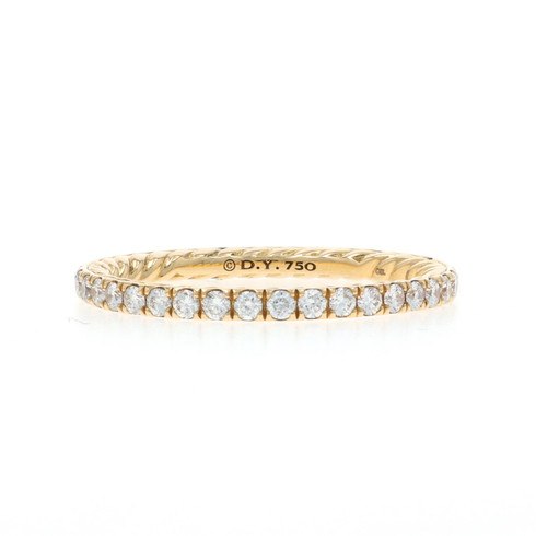 Partway David Yurman Eden Partway Eternity Diamond Wedding Band - Yellow Gold ...