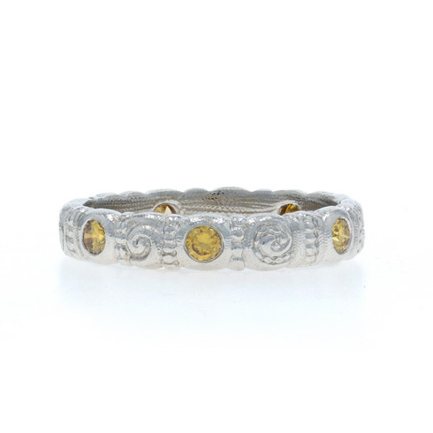 Alex Sepkus Yellow Diamond Eternity Band Platinum 950 Rd.36ctw