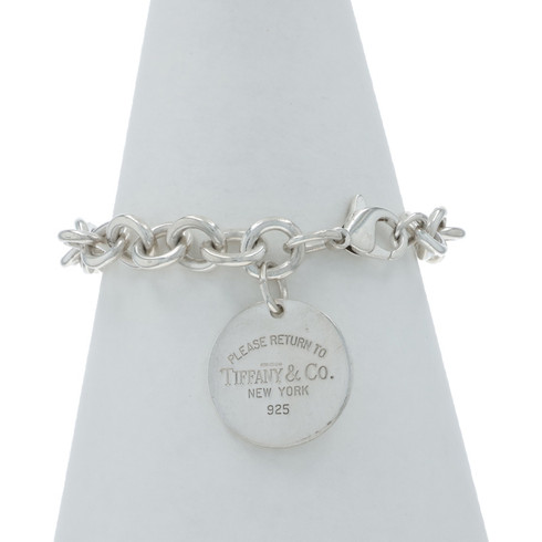Tiffany & Co. Return to Tiffany Round Tag Charm Bracelet 7 1/4