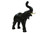 Standing  Elephant (18") Handcrafted Lifelike Leather Sculpture for Home or Office Decor