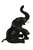 Baby Elephant (18") Handcrafted Lifelike Leather Sculpture for Home or Office Decor