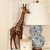 Standing Giraffe Handmade Leather Large Statue for Home Decor