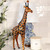 Standing Giraffe Handmade Leather Large Statue for Home Decor