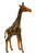 Standing Giraffe (18") Handcrafted Lifelike Leather Sculpture for Home or Office Decor