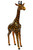 Standing Giraffe (30") Handcrafted Lifelike Leather Sculpture for Home or Office Decor