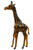 Standing Giraffe (30") Handcrafted Lifelike Leather Sculpture for Home or Office Decor