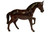 Running Horse (12") Handcrafted Lifelike Leather Sculpture for Home or Office Decor