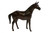 Standing Horse (15") Handcrafted Lifelike Leather Sculpture for Home or Office Decor
