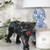 Black Panther Statue Handmade Leather Animal Figurine for Home Decor