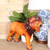 Lion (12") Handcrafted Lifelike Leather Sculpture for Home or Office Decor