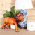 Lion (12") Handcrafted Lifelike Leather Sculpture for Home or Office Decor