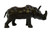 Rhino Statue Handmade Leather Animals for Home Decor