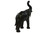 Elephant Standing 42" Handcrafted Lifelike Leather Sculpture for Home or Office Decor