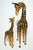 Mother/Baby Giraffe 42in/24in  Handcrafted Lifelike Leather Sculpture for Home or Office Decor