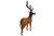 Deer 24" Handcrafted Lifelike Leather Sculpture for Home or Office Decor
