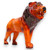 Extra Large Lion Roaring 48" Handcrafted Lifelike Leather Sculpture for Home or Office Decor