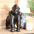 Gorilla Handcrafted Lifelike Leather Sculpture for Home or Office Decor